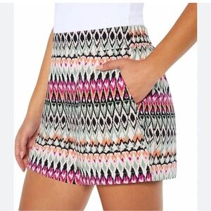 Wildfox Women’s Rayon Relaxed Fit Pink Multicolor Pockets Shorts Plus Size XXL